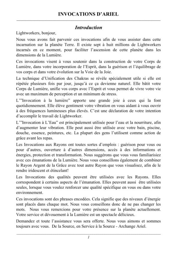 Rituels d'invocation d'Ariel